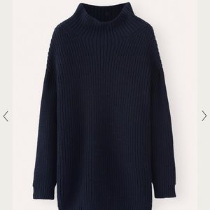 EUC Poetry Navy Oversized Sweater - Size 6